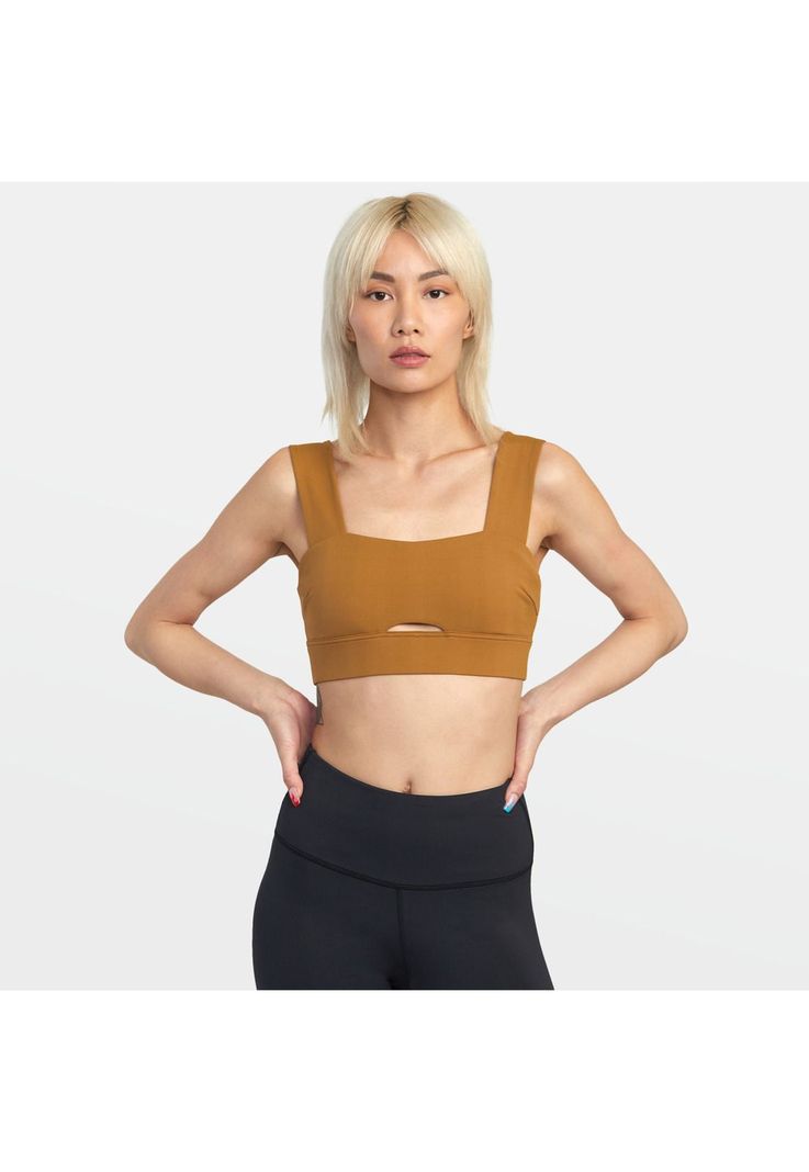 Peto Deportivo Mujer Wide Strap J Tops Mostaza-0