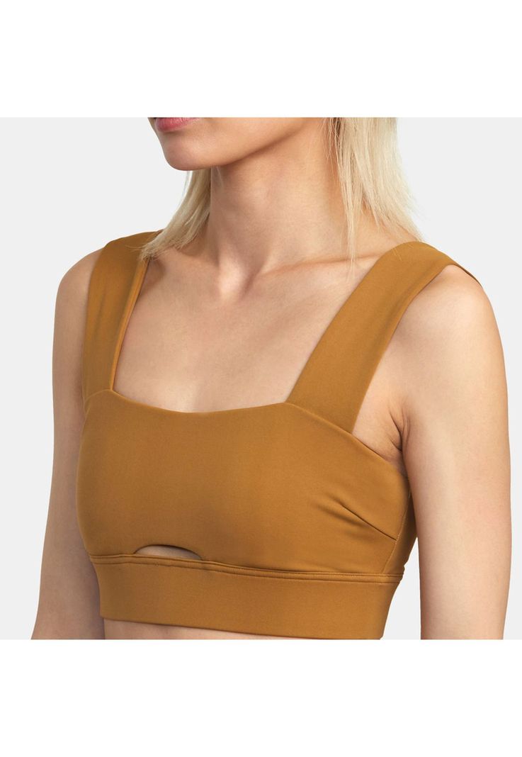 Peto Deportivo Mujer Wide Strap J Tops Mostaza-3