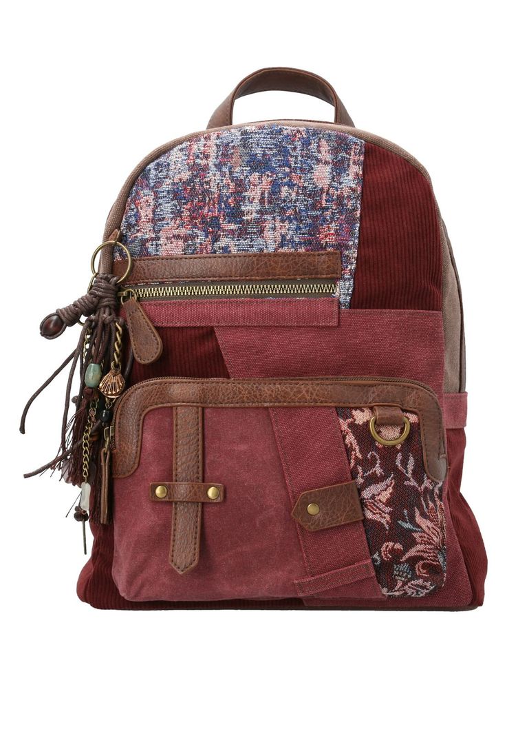 Cartera Textil Mujer Carmina Back Burdeo-0
