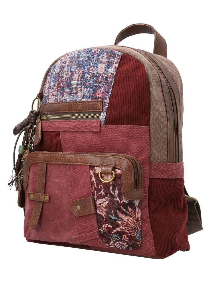Cartera Textil Mujer Carmina Back Burdeo-1
