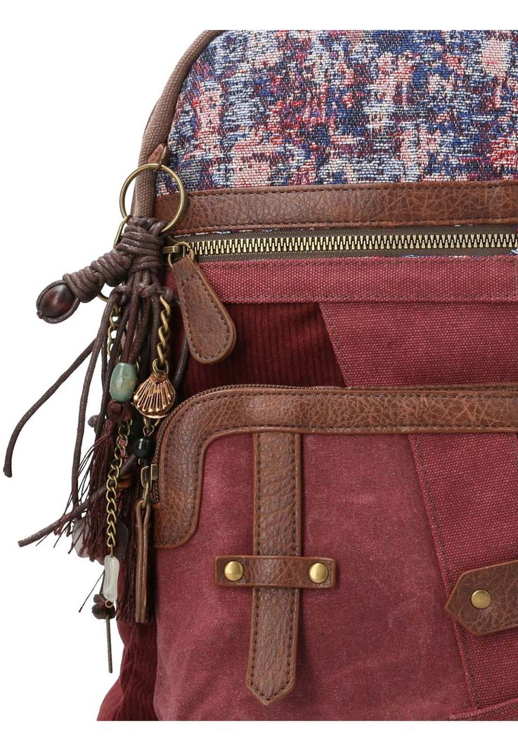 Cartera Textil Mujer Carmina Back Burdeo-2