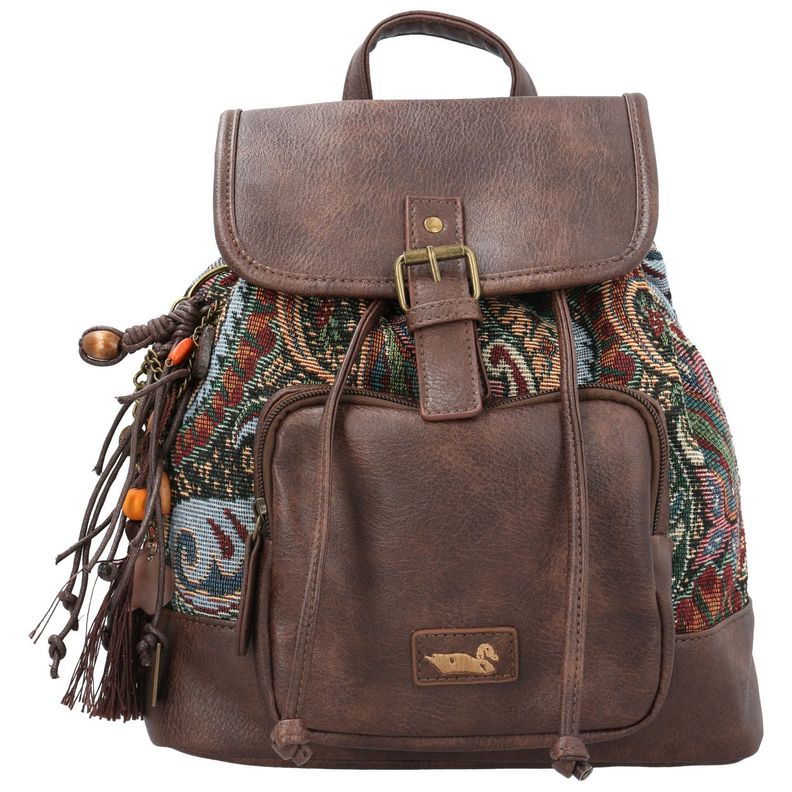 Mochila Textil Mujer Fiorella Back Café