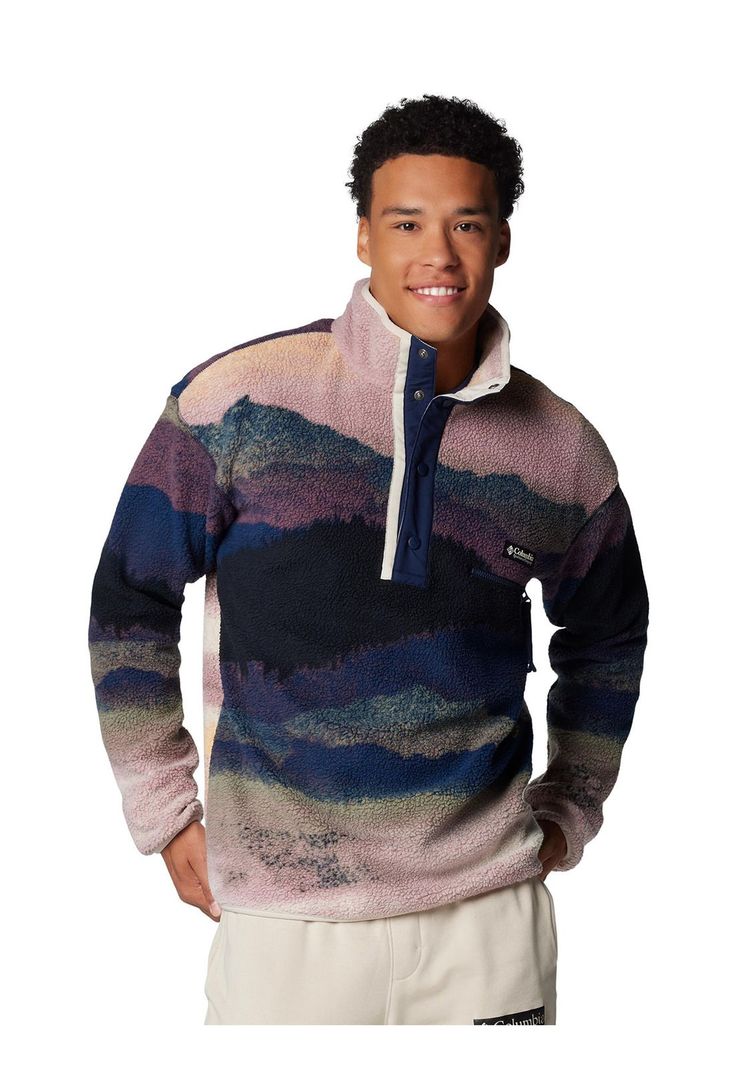 Polar Hombre Helvetia Snap Fleece Azul-0