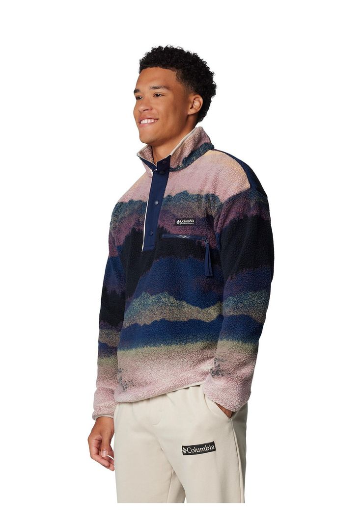 Polar Hombre Helvetia Snap Fleece Azul-1