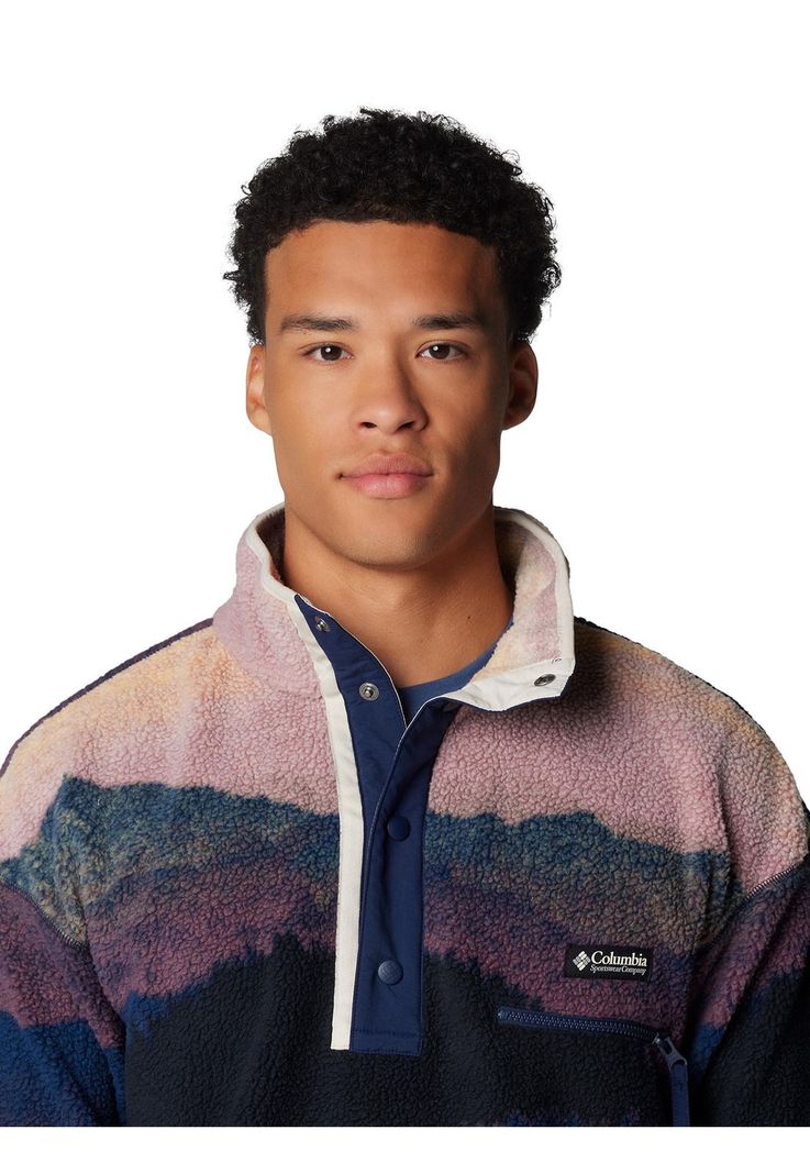 Polar Hombre Helvetia Snap Fleece Azul-3