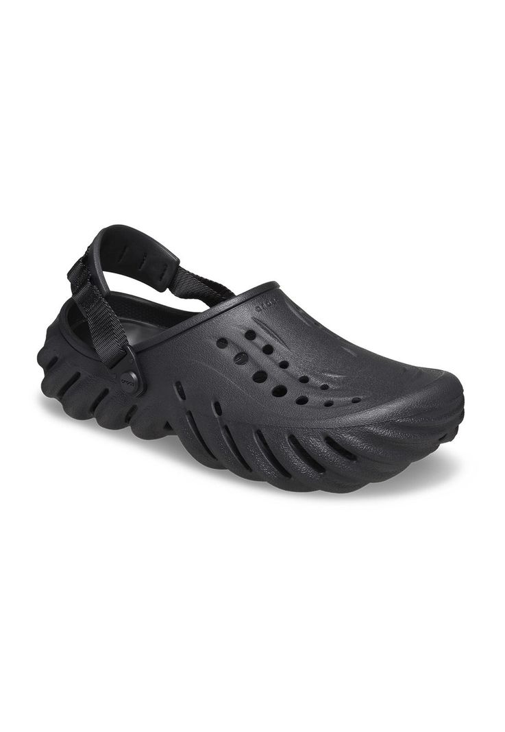 Zueco Crocs Hombre Echo Clog Negro-6