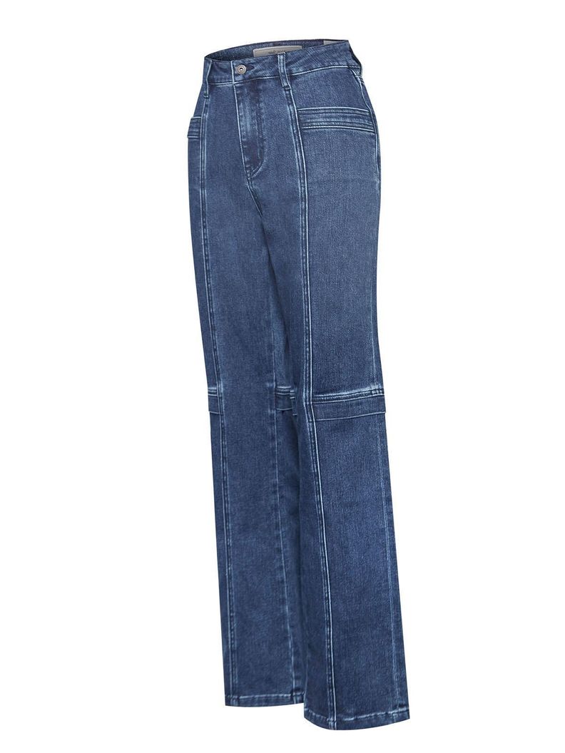 Jeans Algodón Mujer Traful Azul