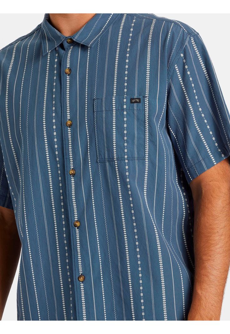 Camisa Hombre Sundays Jacquard Azul-2