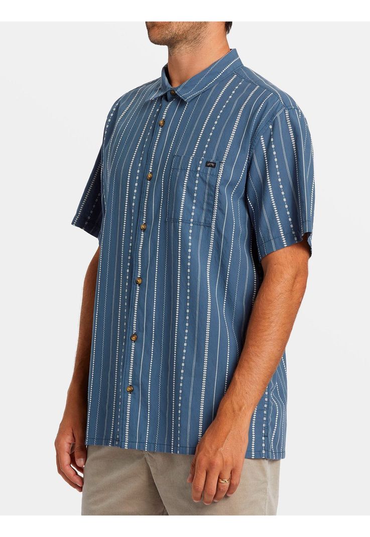 Camisa Hombre Sundays Jacquard Azul-4