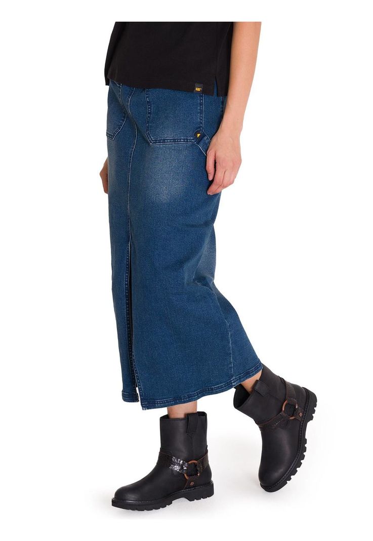 Falda Casual Carpenter Maxi Mujer Denim-4