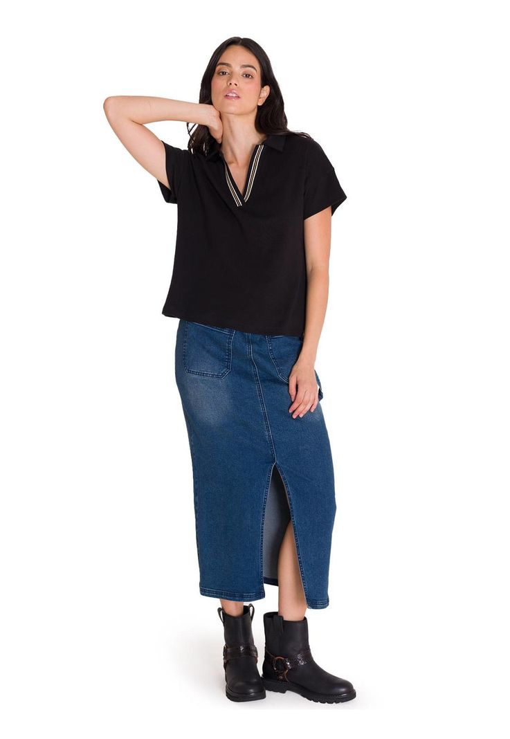Falda Casual Carpenter Maxi Mujer Denim-8