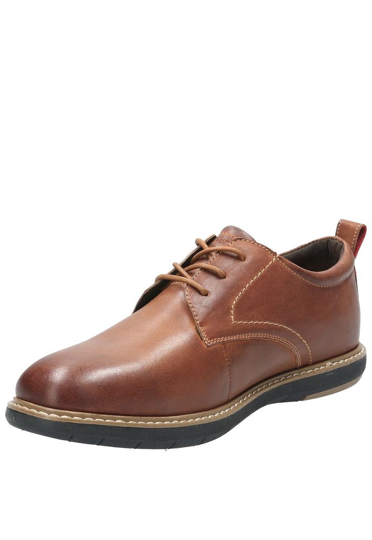 Zapato Cuero Hombre Bolo Café-4