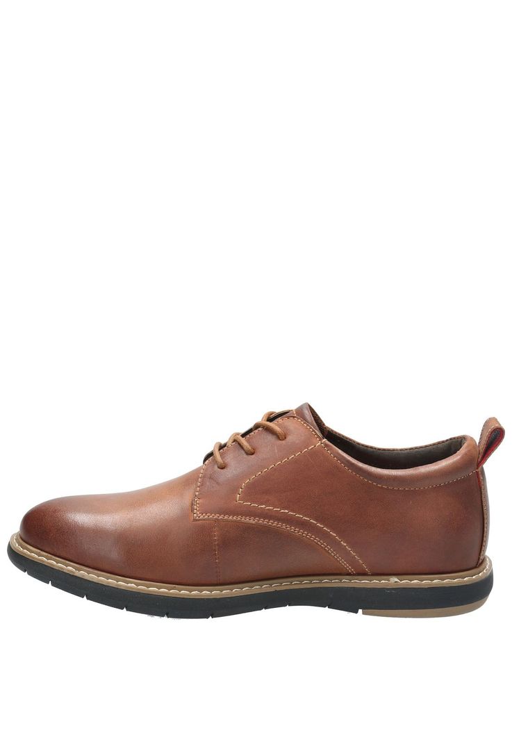 Zapato Cuero Hombre Bolo Café-5