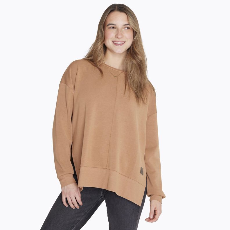 Polerón Crew Neck Sweatshirt Café Mujer