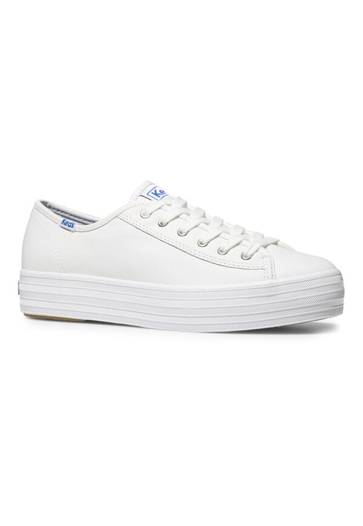 Zapatilla Cuero Blanca Mujer Triple Kick -3