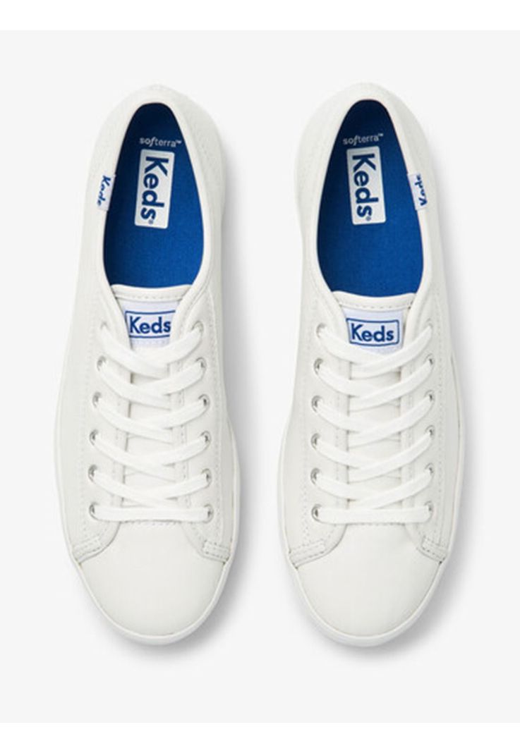 Zapatilla Cuero Blanca Mujer Triple Kick -4