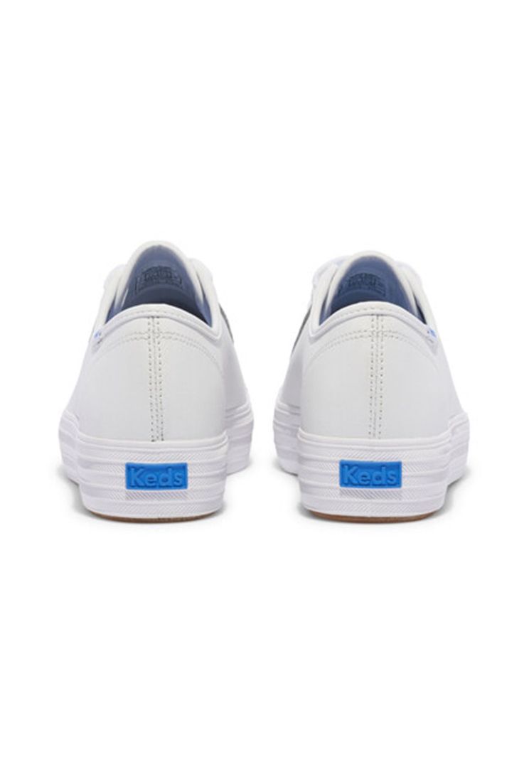 Zapatilla Cuero Blanca Mujer Triple Kick -5