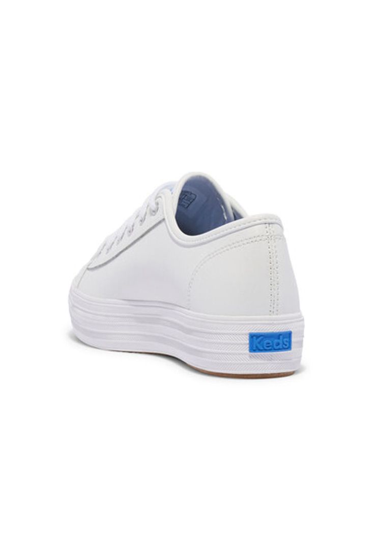 Zapatilla Cuero Blanca Mujer Triple Kick -6