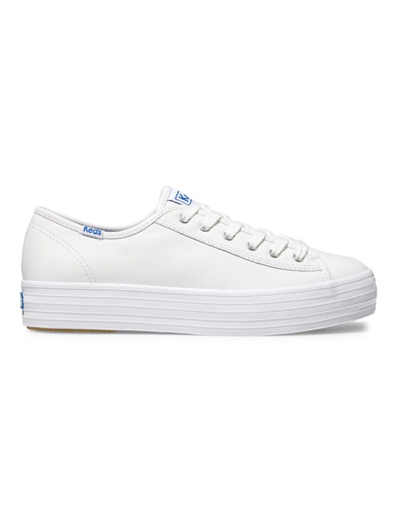 Zapatilla Cuero Blanca Mujer Triple Kick