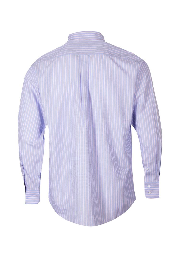Camisa Libre De Arrugas Hombre WF Azul-3