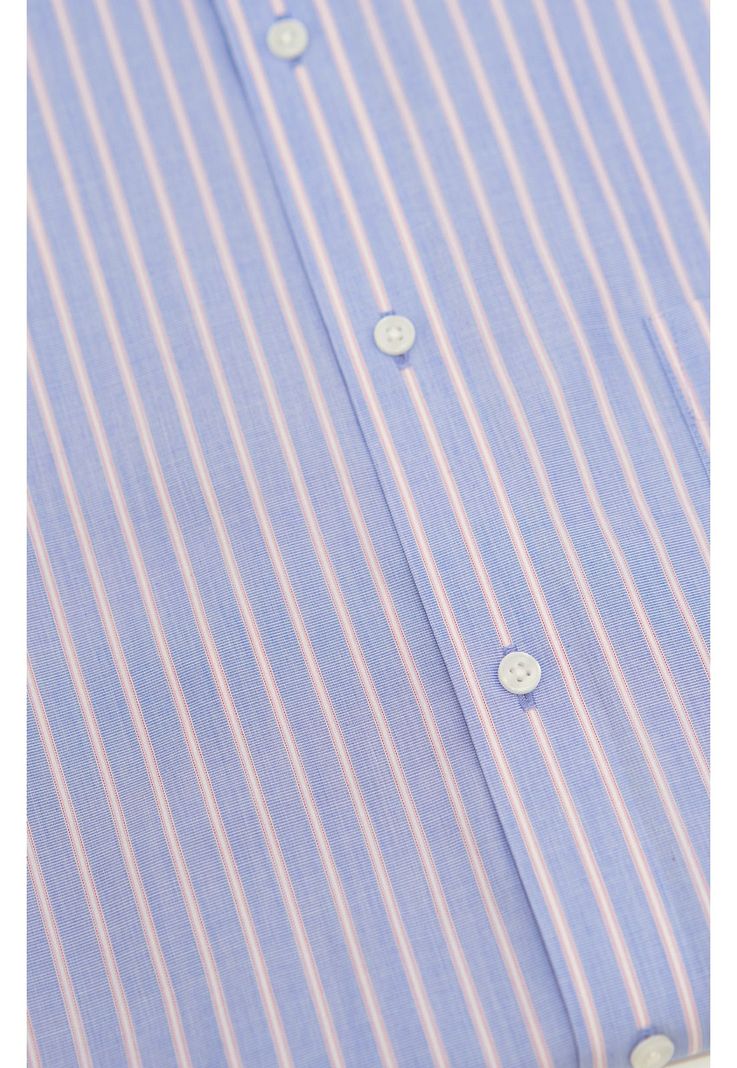 Camisa Libre De Arrugas Hombre WF Azul-4