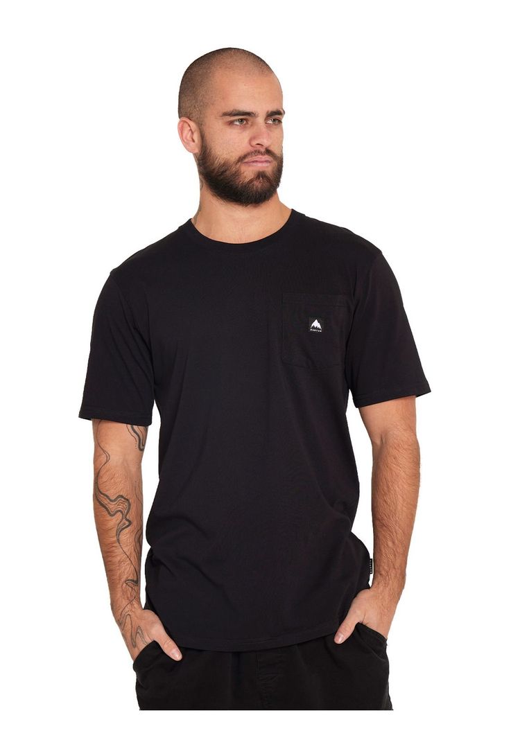 Polera Manga Corta Hombre Negro-0