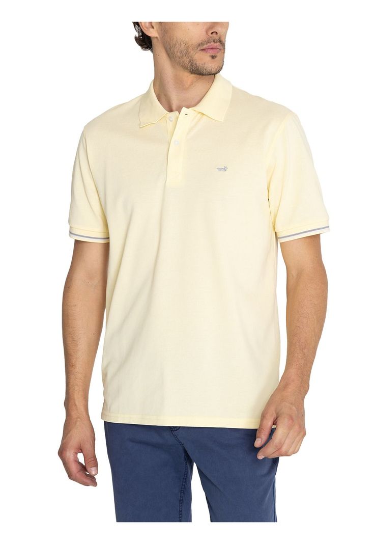 Polera Algodón Org Amarillo Mitchell Hombre -4