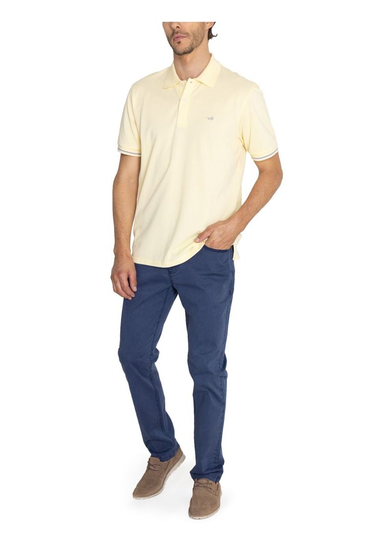 Polera Algodón Org Amarillo Mitchell Hombre -8
