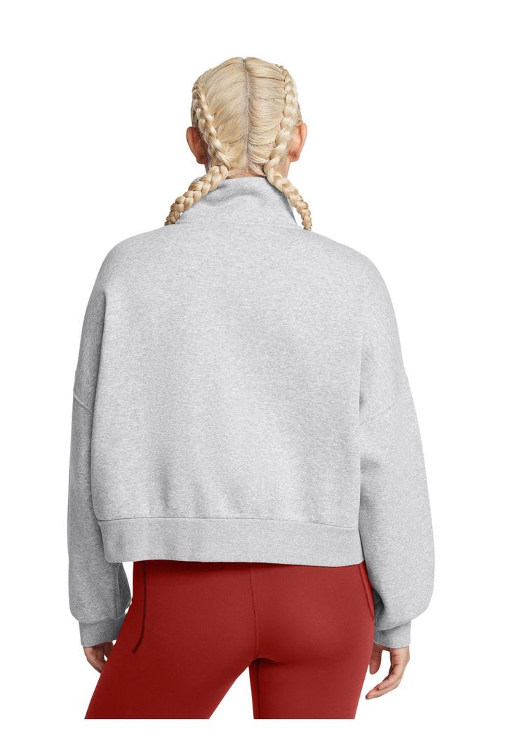 Polerón Oversize UA Icon para mujer Gris-4
