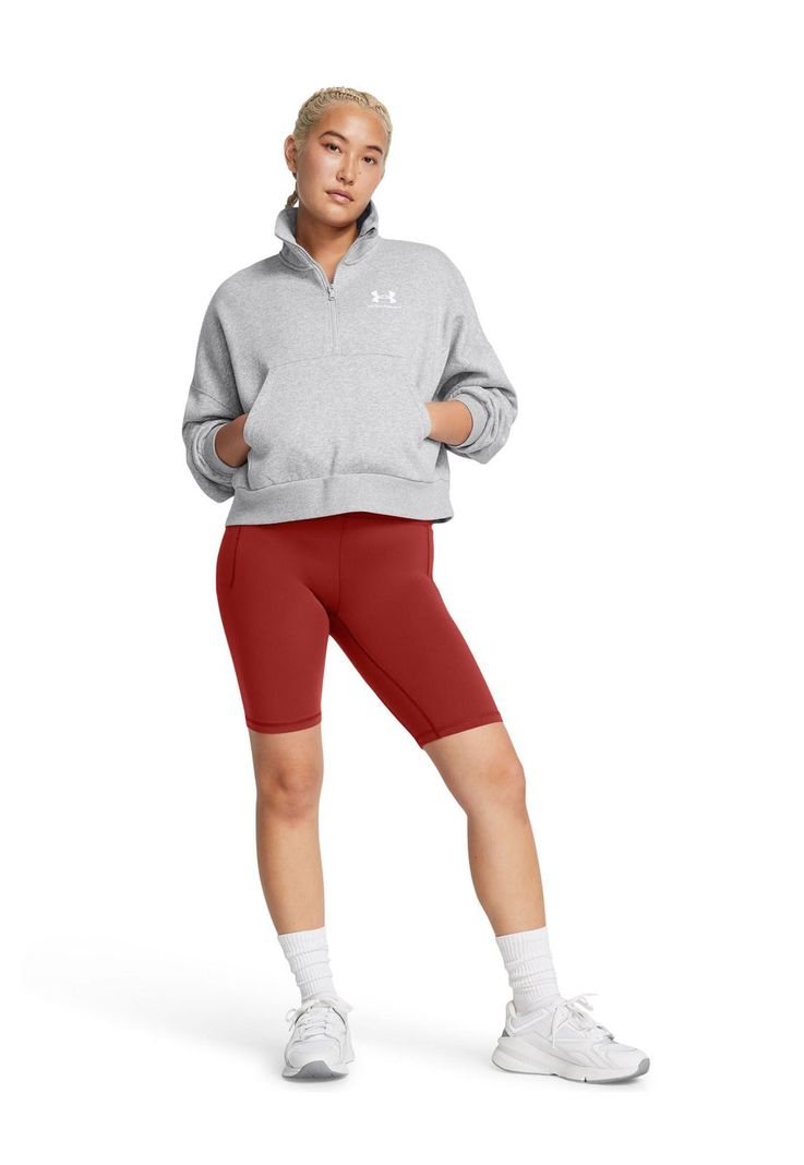 Polerón Oversize UA Icon para mujer Gris-5