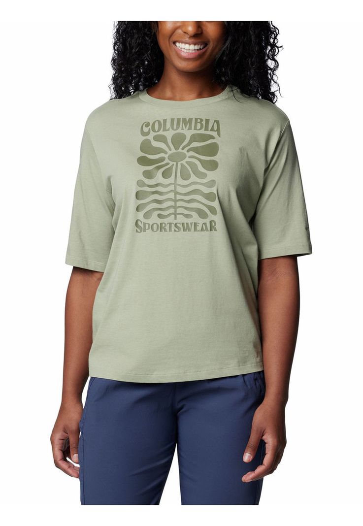 Polera Mujer North Cascades Relaxed Verde-0