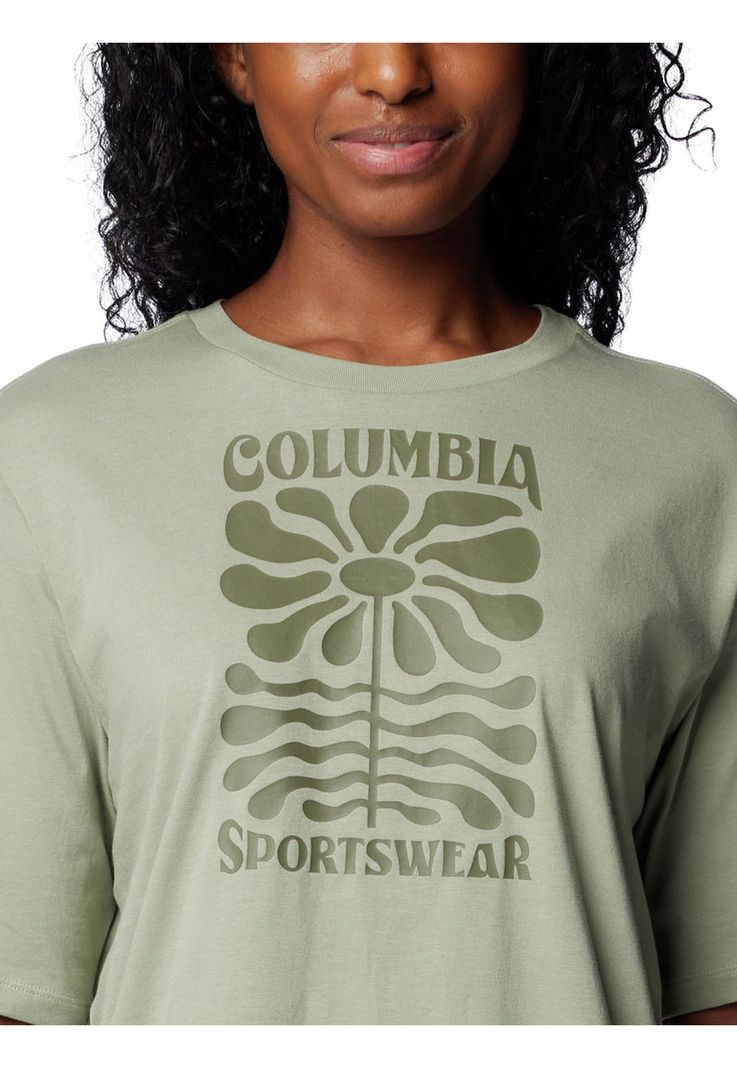 Polera Mujer North Cascades Relaxed Verde-3
