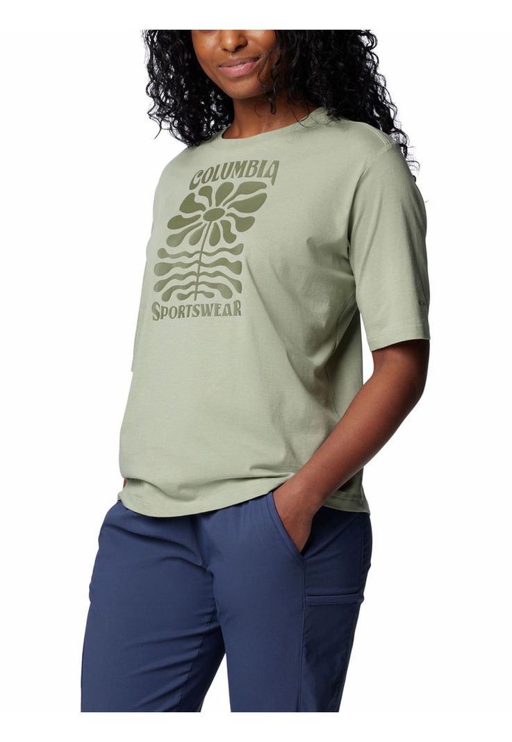 Polera Mujer North Cascades Relaxed Verde-4
