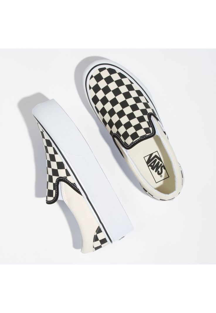 Zapatilla Unisex Slip-On Stackform Checker Black-1