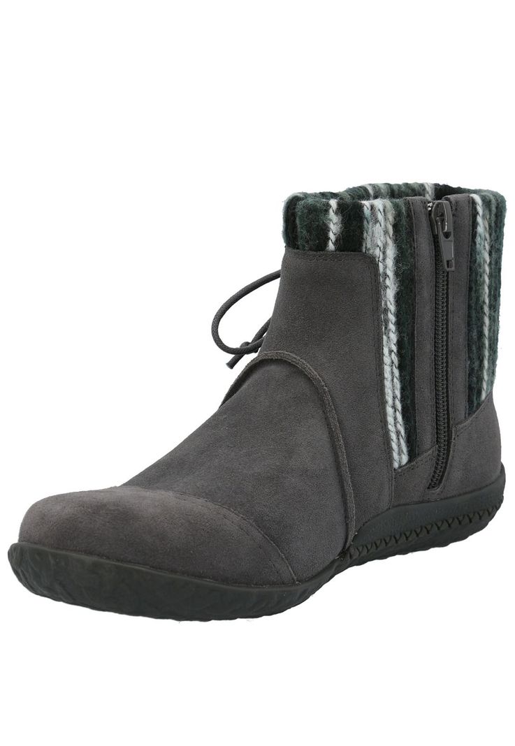 Botín Cuero Mujer Cusia Gris-3