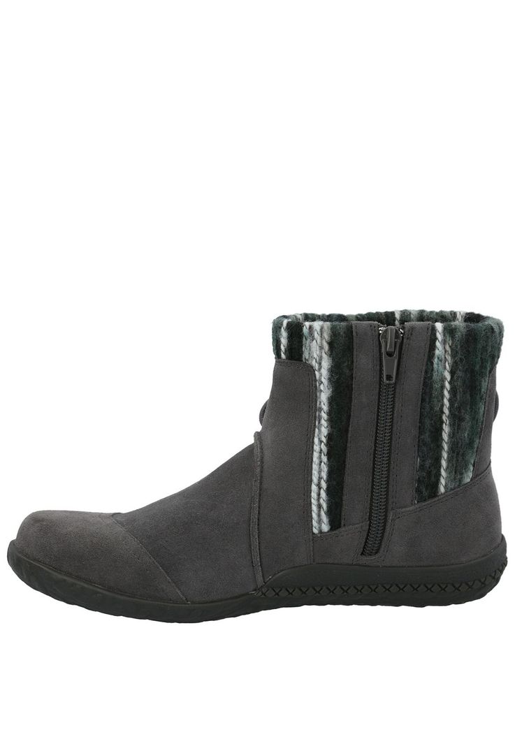 Botín Cuero Mujer Cusia Gris-4