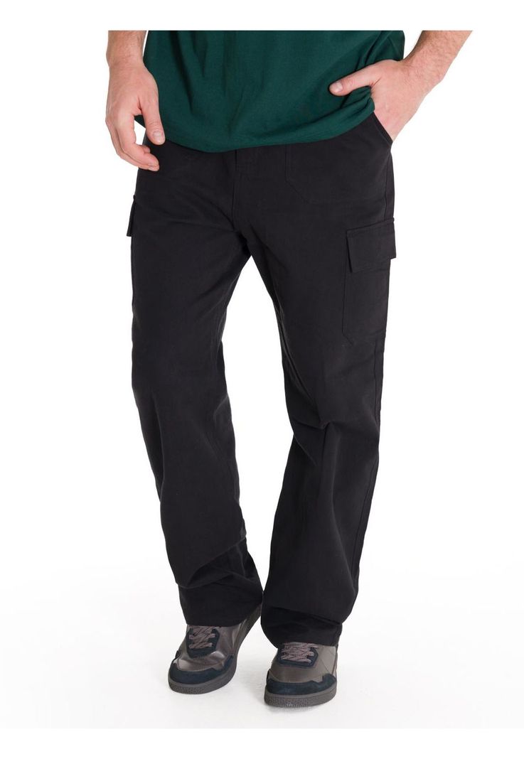 Pantalón Heritage Straight Cargo Hombre Negro-0