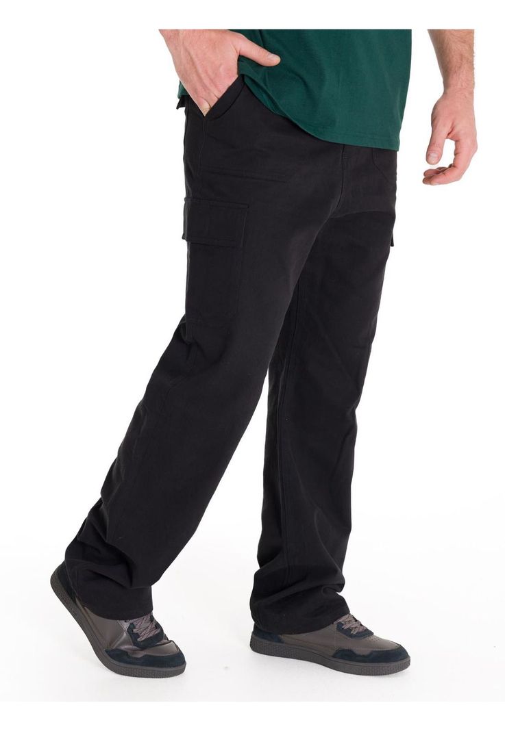 Pantalón Heritage Straight Cargo Hombre Negro-1
