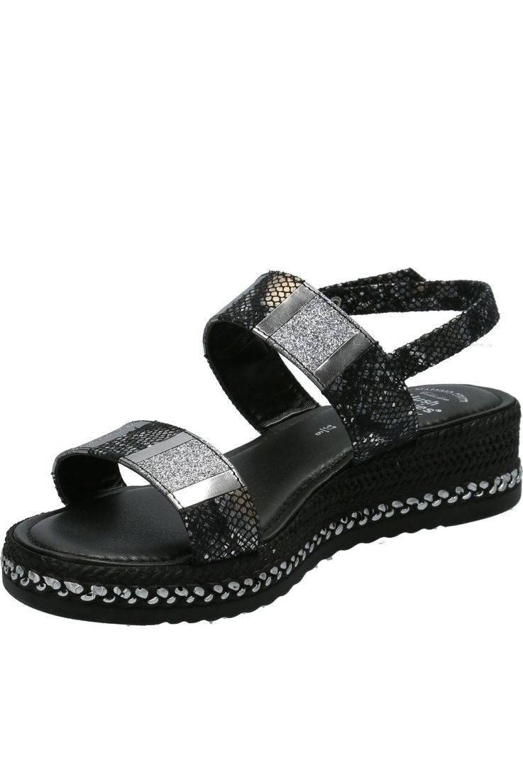 Sandalia Mujer Geo Negro-3