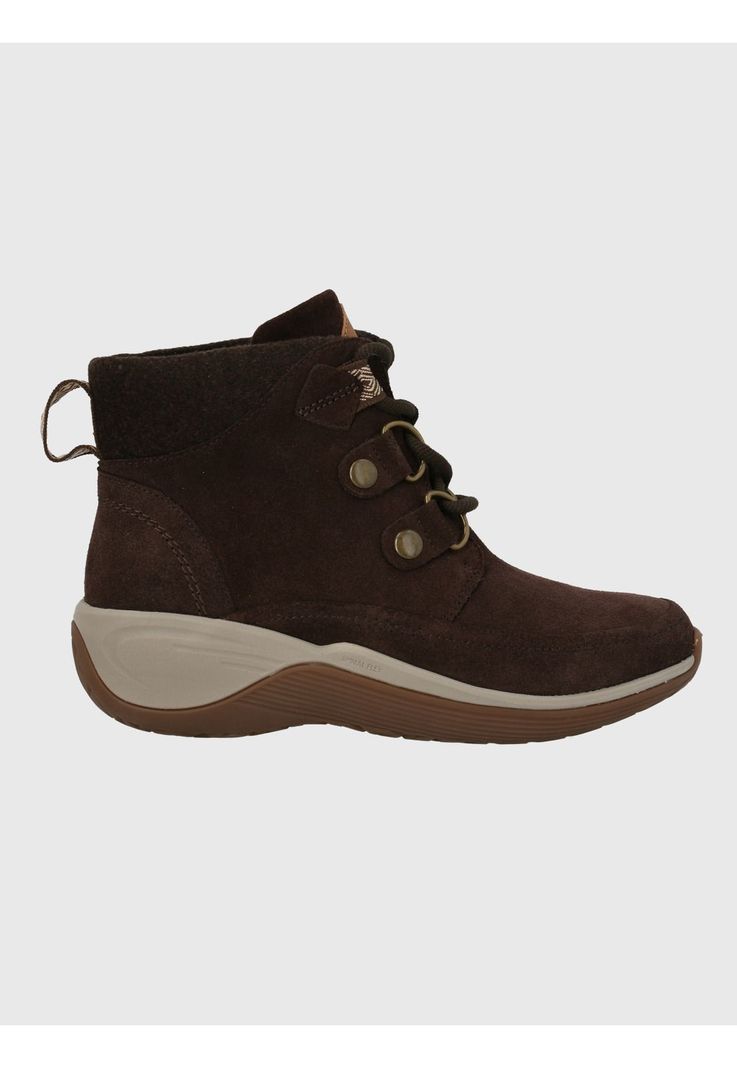Botin Mujer Spinal Rug Lace Café Oscuro-1