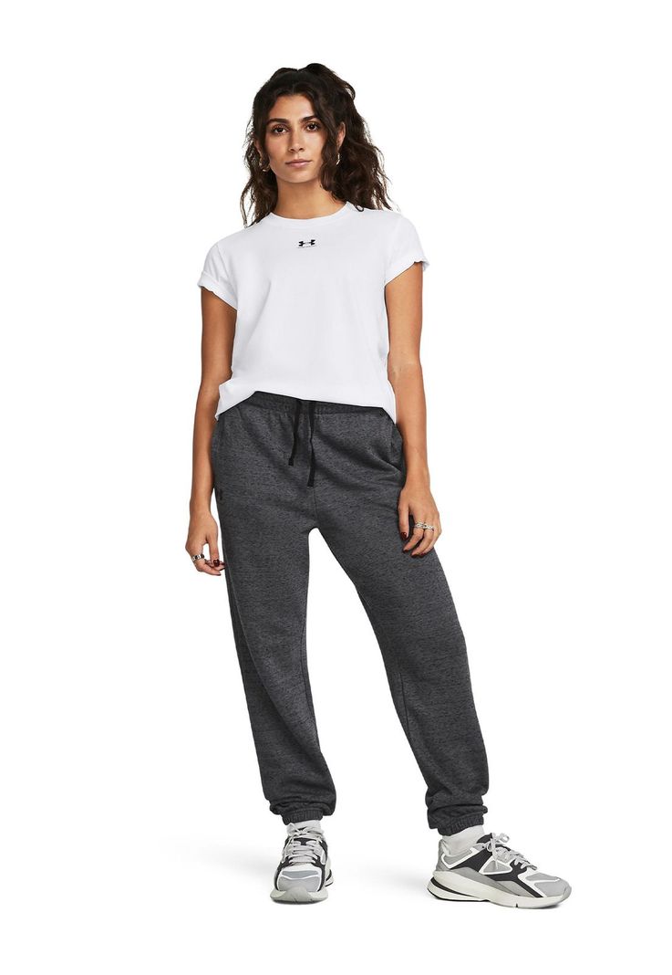 Pantalón Buzo Joggers UA Rival Mujer Gris-5
