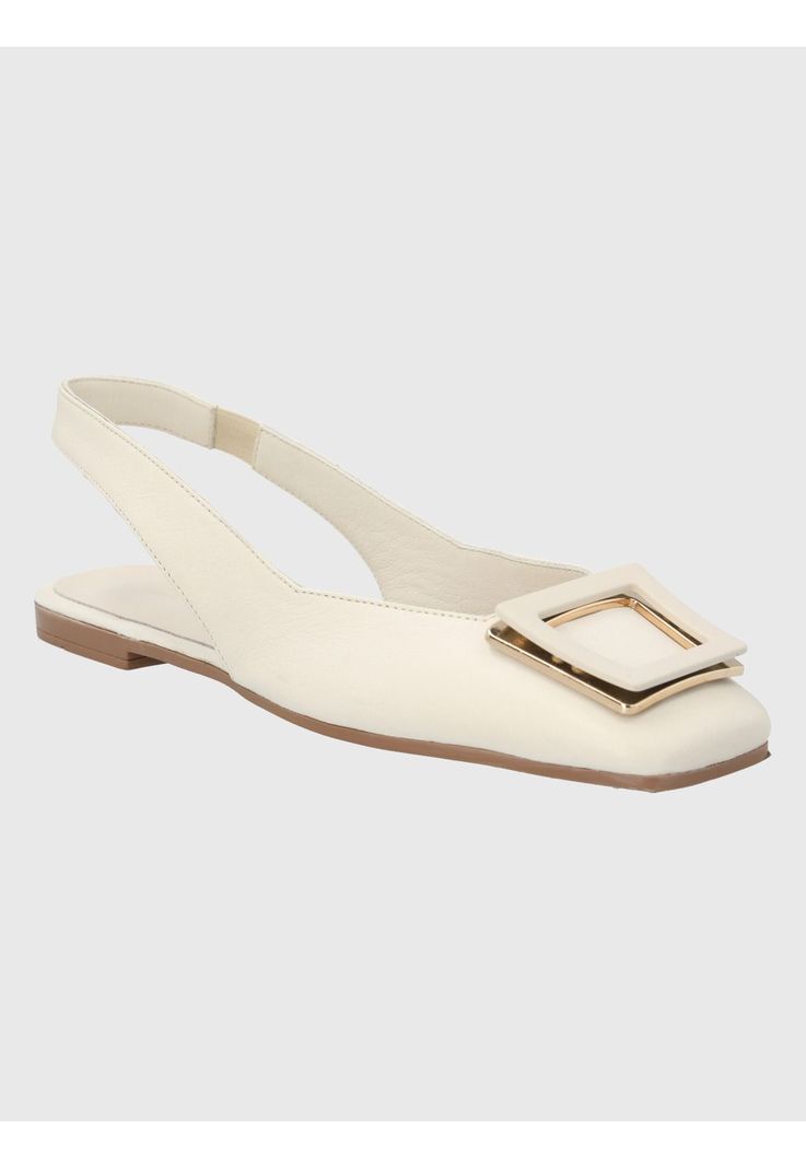 Zapato Cuero Blanco Mujer Gavia -0