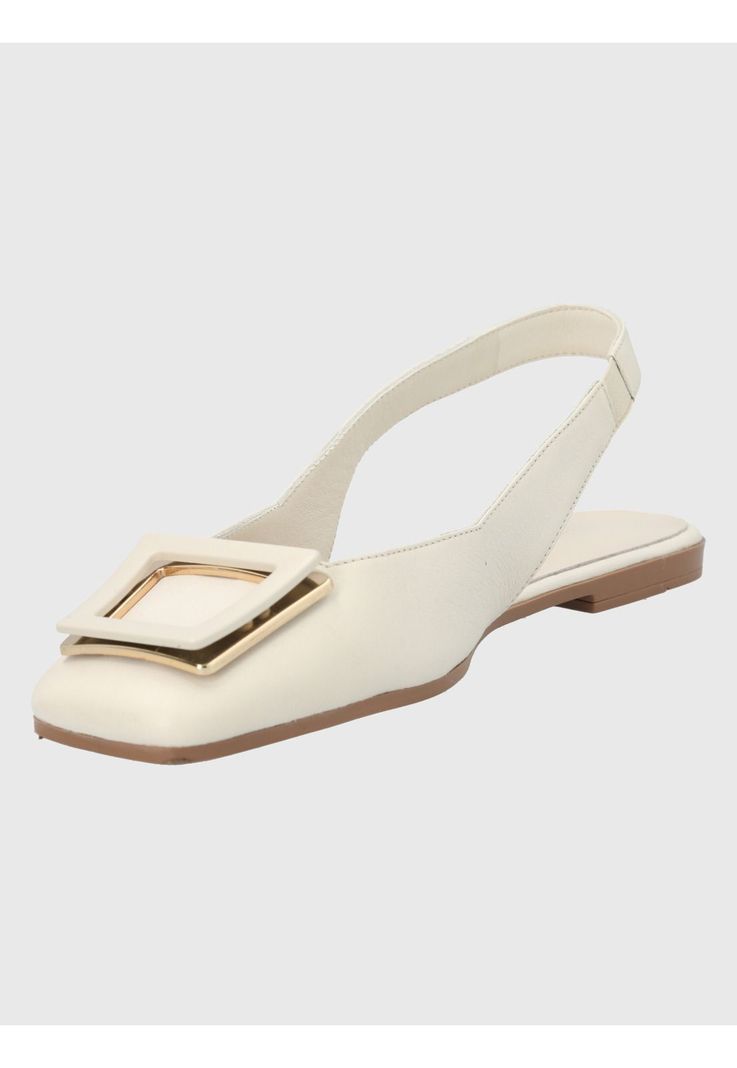 Zapato Cuero Blanco Mujer Gavia -3