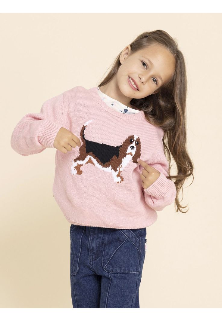 Chaleco Basset Niña Rosado-3