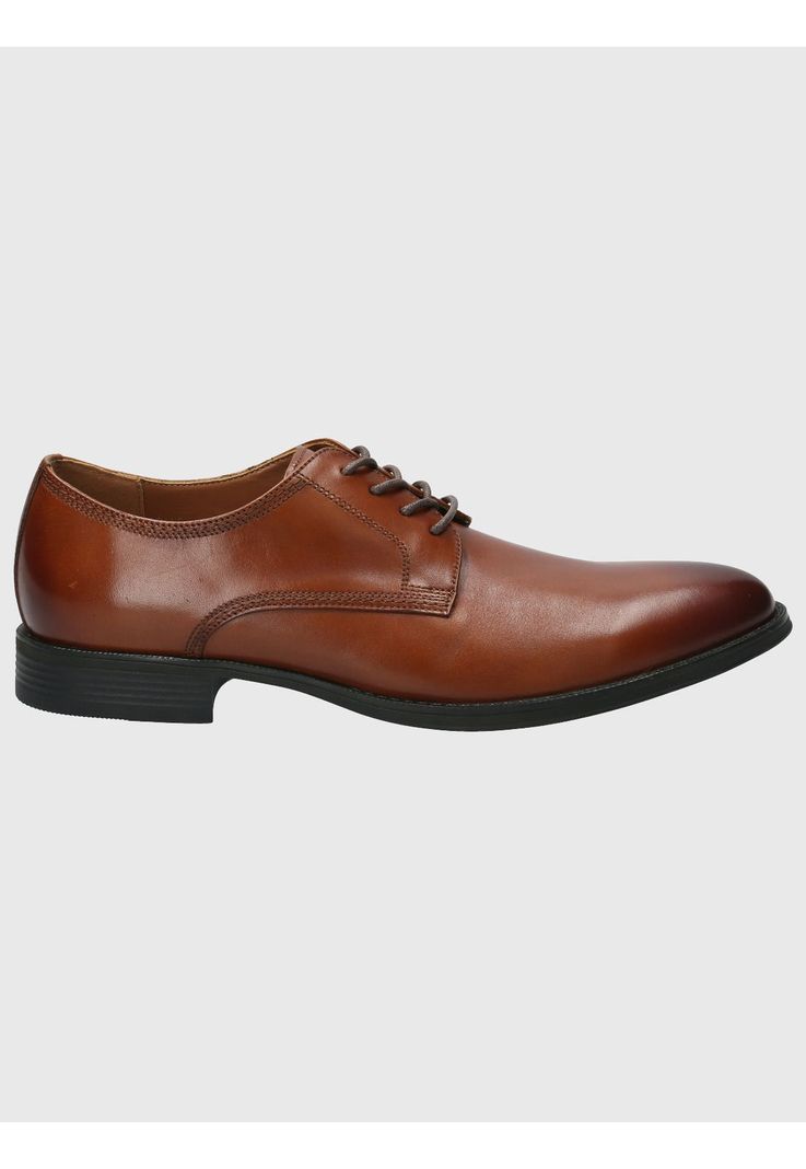 Zapato Cuero Hombre Rollo Café-1