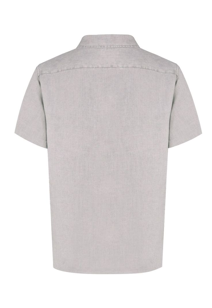 camisa Lino Orgánico Gris Braga Hombre -1
