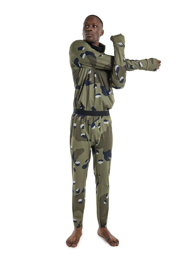 Calza Primera Capa Hombre Midweight Verde-1