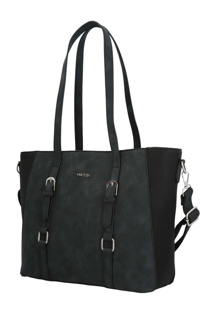Carteras Gubio Tote Mujer Negro-1