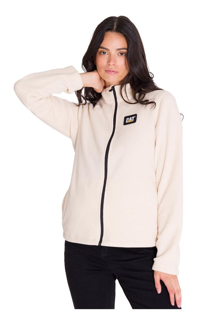Polar Microfleece Full Zip Mujer Beige-0