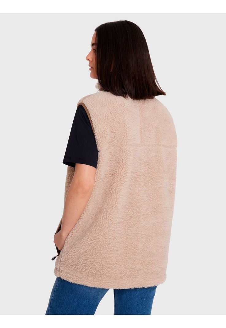 Polar Vest Sherpa sin mangas Café claro Hombre-4